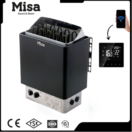 Misa Sauna Sobası 6 kW Dijital Kontrol Panelli